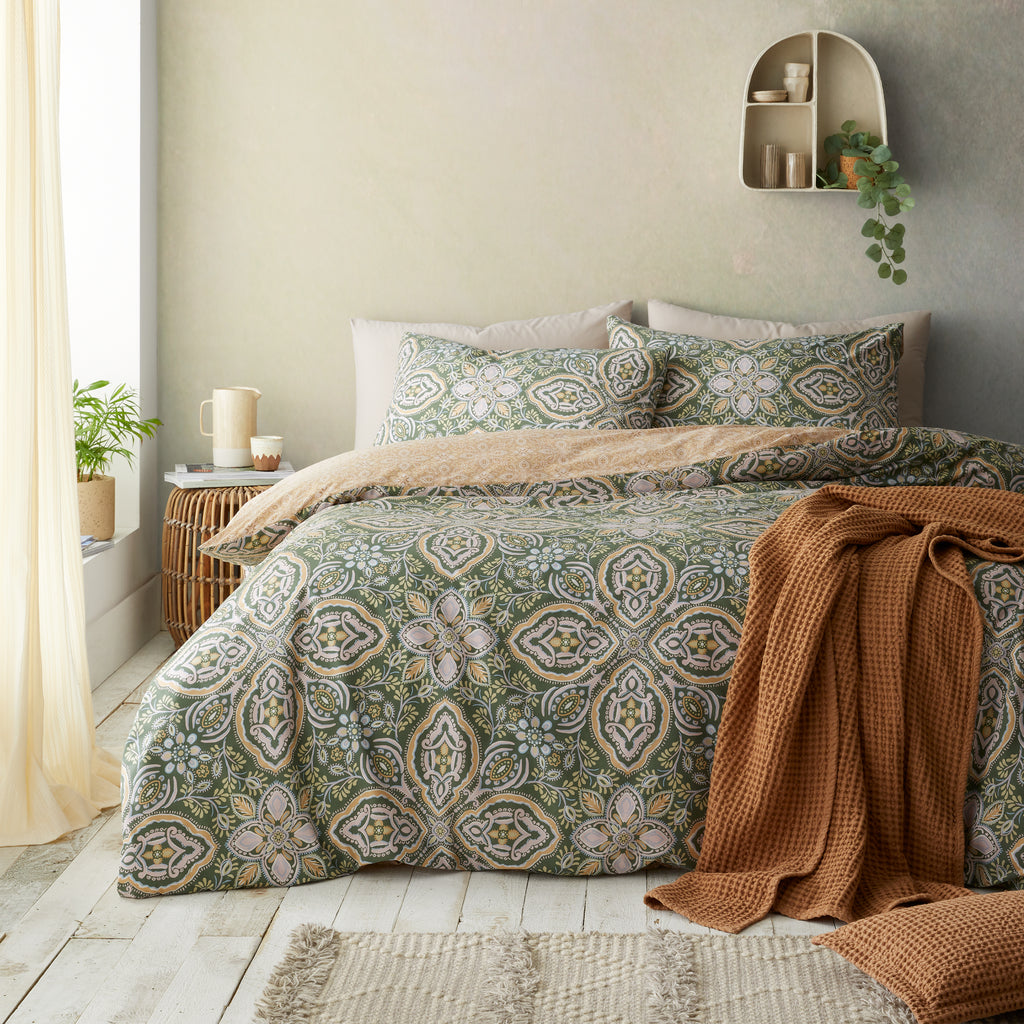 Pineapple Elephant Alba Green Duvet Set