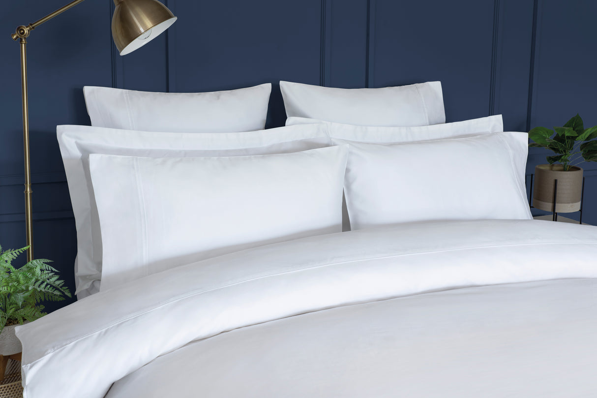 Belledorm 600 Thread Count Pure Egyptian Cotton Sateen White Sheets