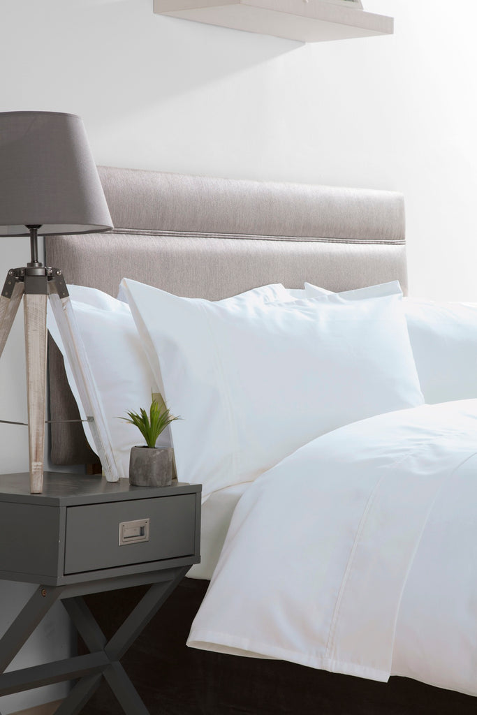 Belledorm 600 Thread Count Pure Egyptian Cotton Sateen White Sheets
