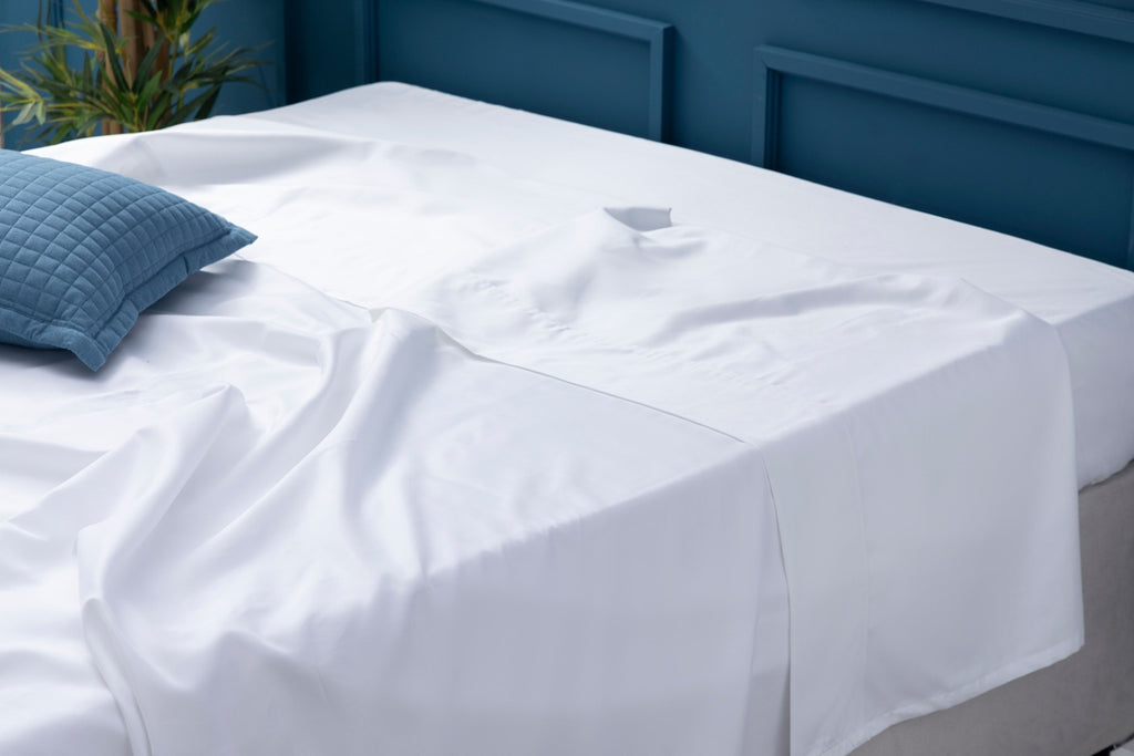 Belledorm 600 Thread Count Pure Egyptian Cotton Sateen White Sheets