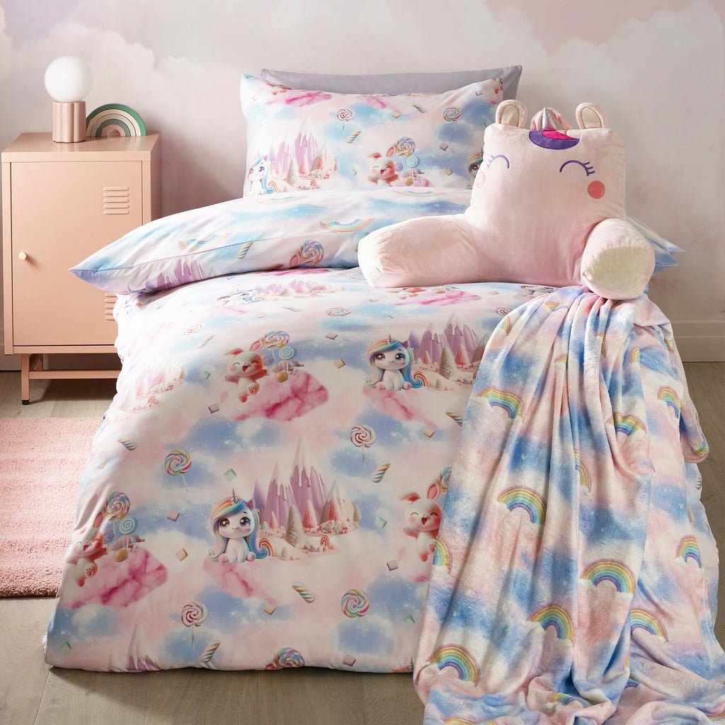 Catherine Lansfield Kids Candy Unicorn Pink Duvet Set