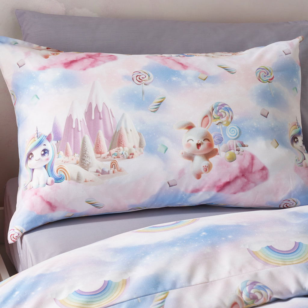 Catherine Lansfield Kids Candy Unicorn Pink Duvet Set