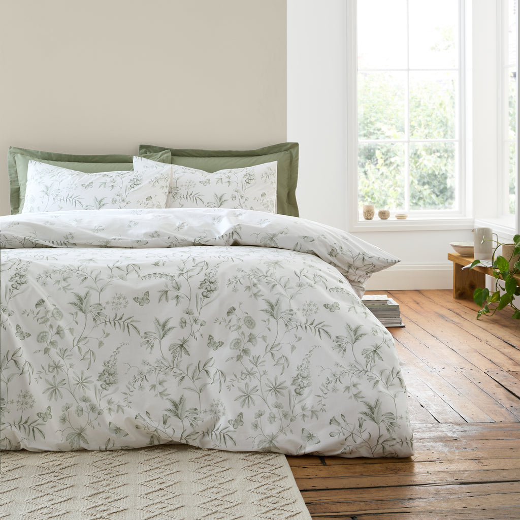 Bianca Thea Floral Green Duvet Set