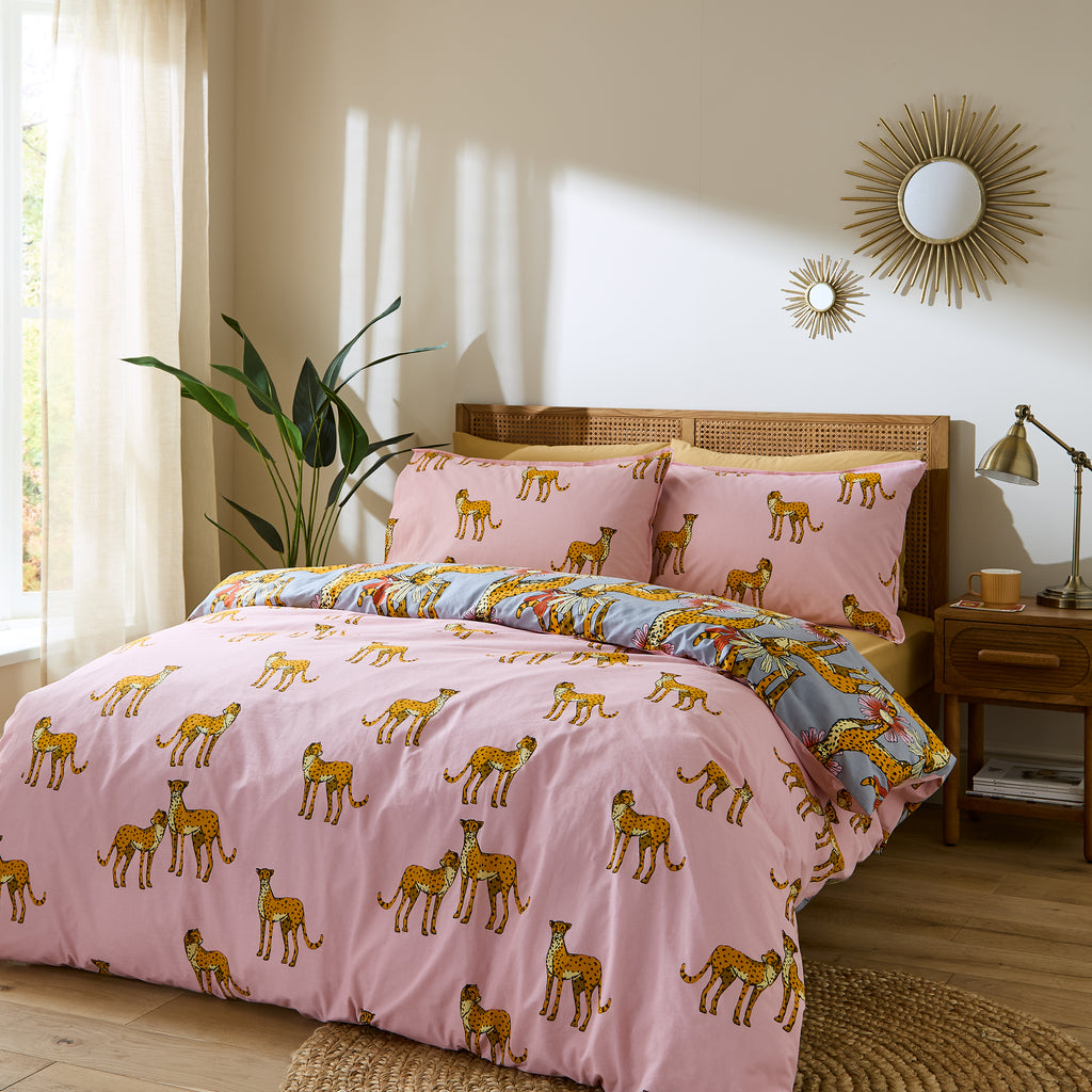 Their Nibs Untamed Cheetah Grey Duvet Set