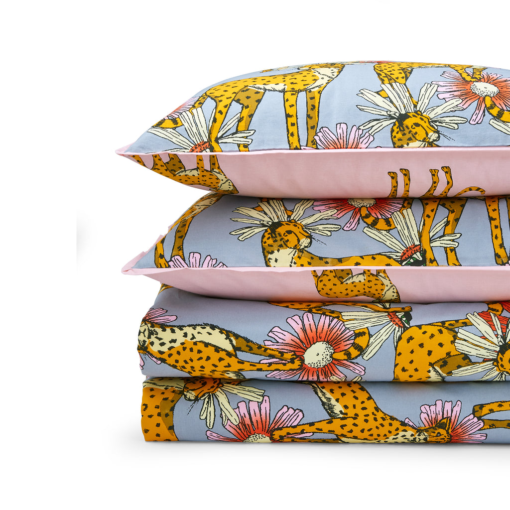 Their Nibs Untamed Cheetah Grey Duvet Set