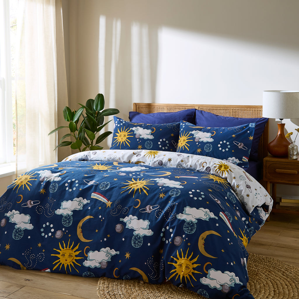 Their Nibs Disco Space Navy Duvet Set