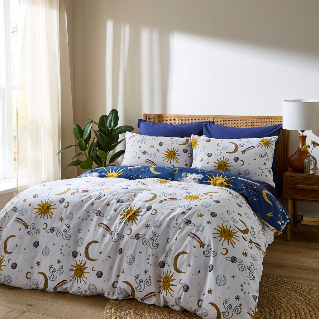 Their Nibs Disco Space Navy Duvet Set