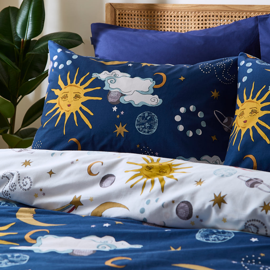 Their Nibs Disco Space Navy Duvet Set