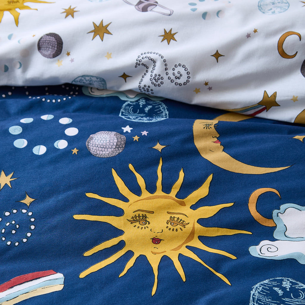 Their Nibs Disco Space Navy Duvet Set
