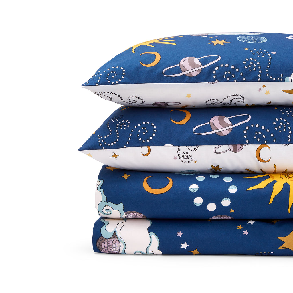 Their Nibs Disco Space Navy Duvet Set