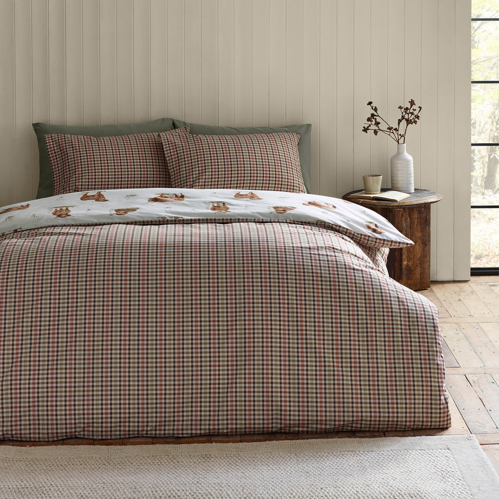 Catherine Lansfield Angus Highland Cow Natural Duvet Set