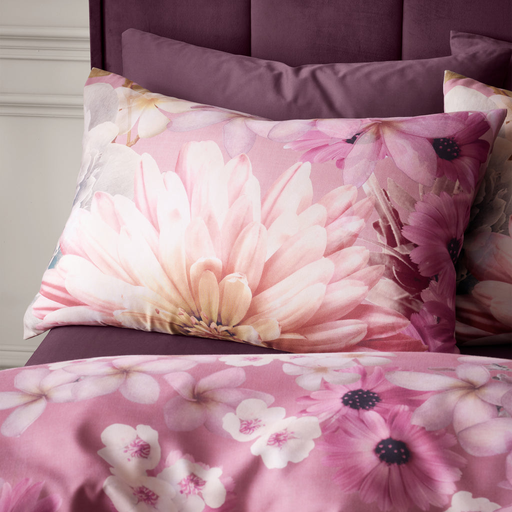 Royal Horticultural Society Rosemoor Floral Pink Duvet Set