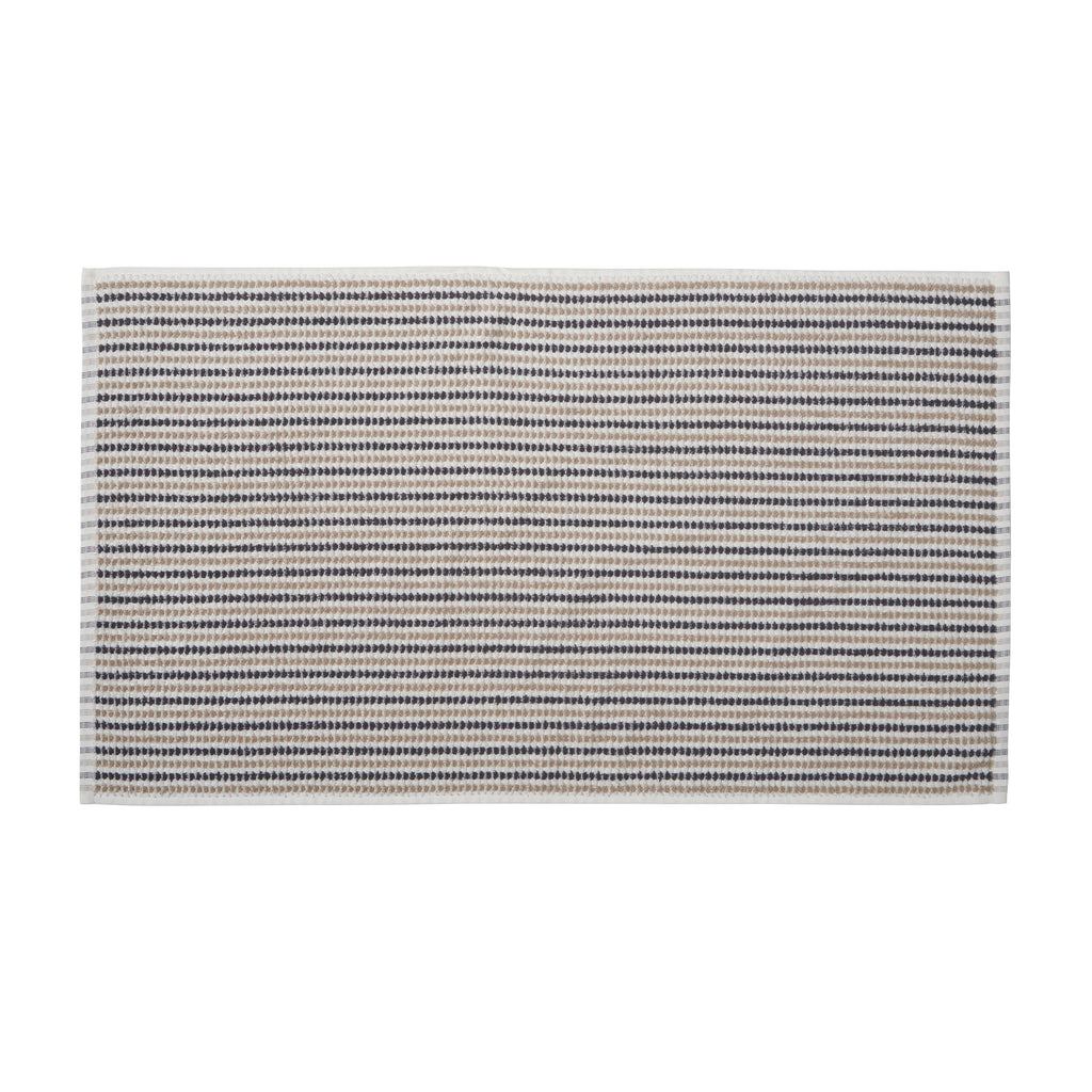 Catherine Lansfield Rice Weave Stripe 100% Cotton 500gsm Grey Towels