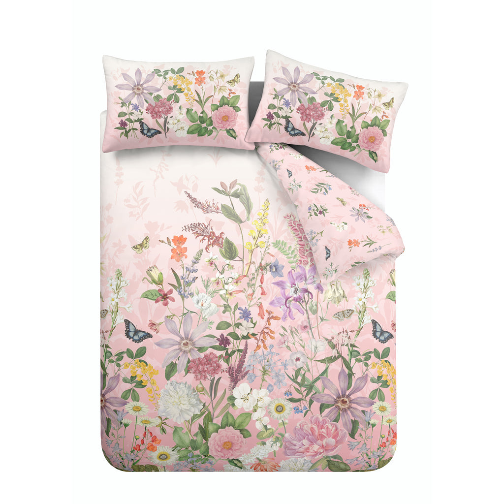 Royal Horticultural Society Enchanted Butterfly Garden Pink Duvet Set