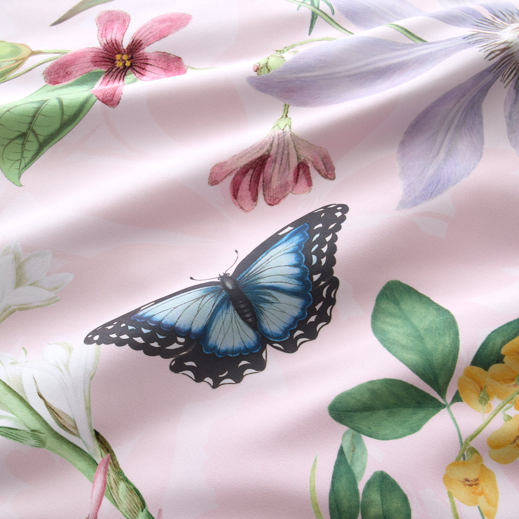 Royal Horticultural Society Enchanted Butterfly Garden Pink Duvet Set