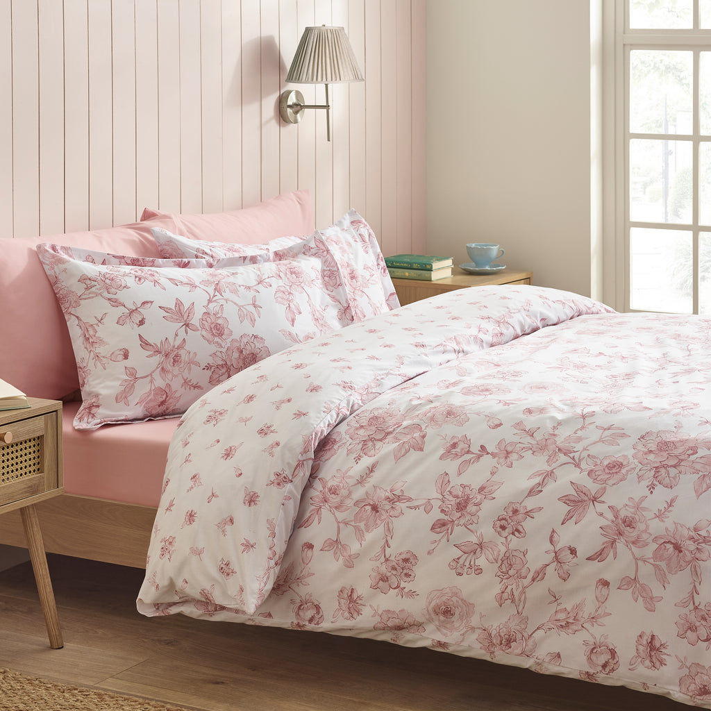 Catherine Lansfield Mirabelle Pink Duvet Set