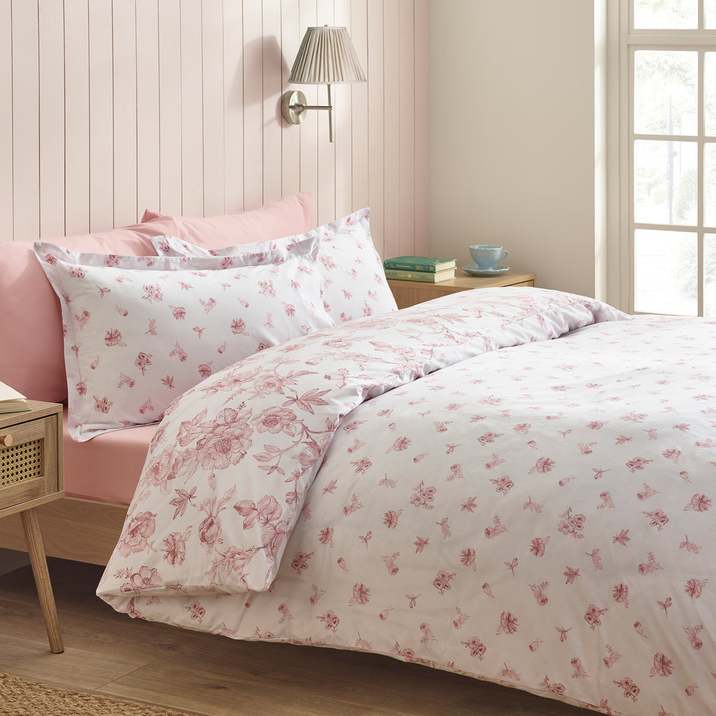 Catherine Lansfield Mirabelle Pink Duvet Set