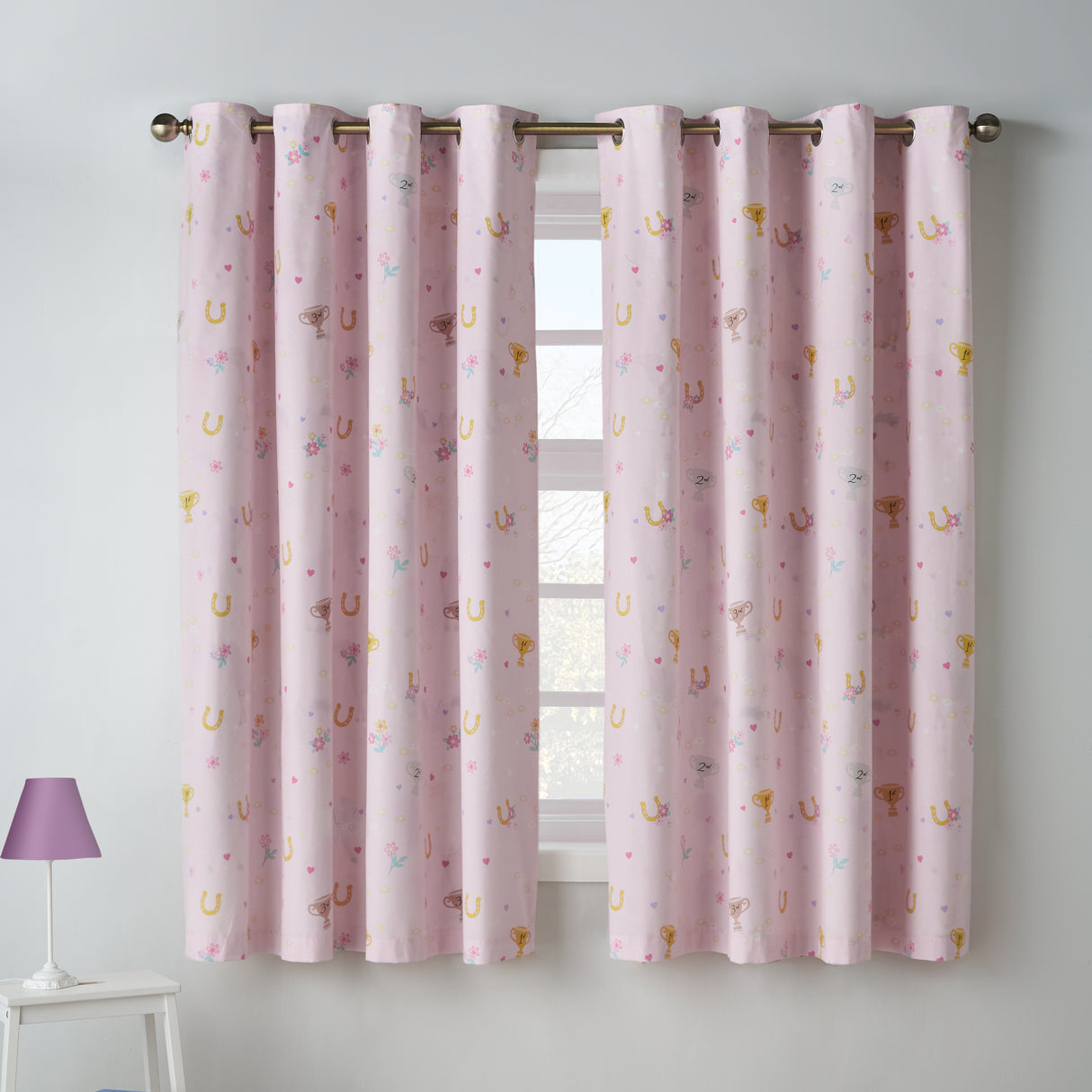 Catherine Lansfield Kids Happy Horses Cream/Pink Duvet Set