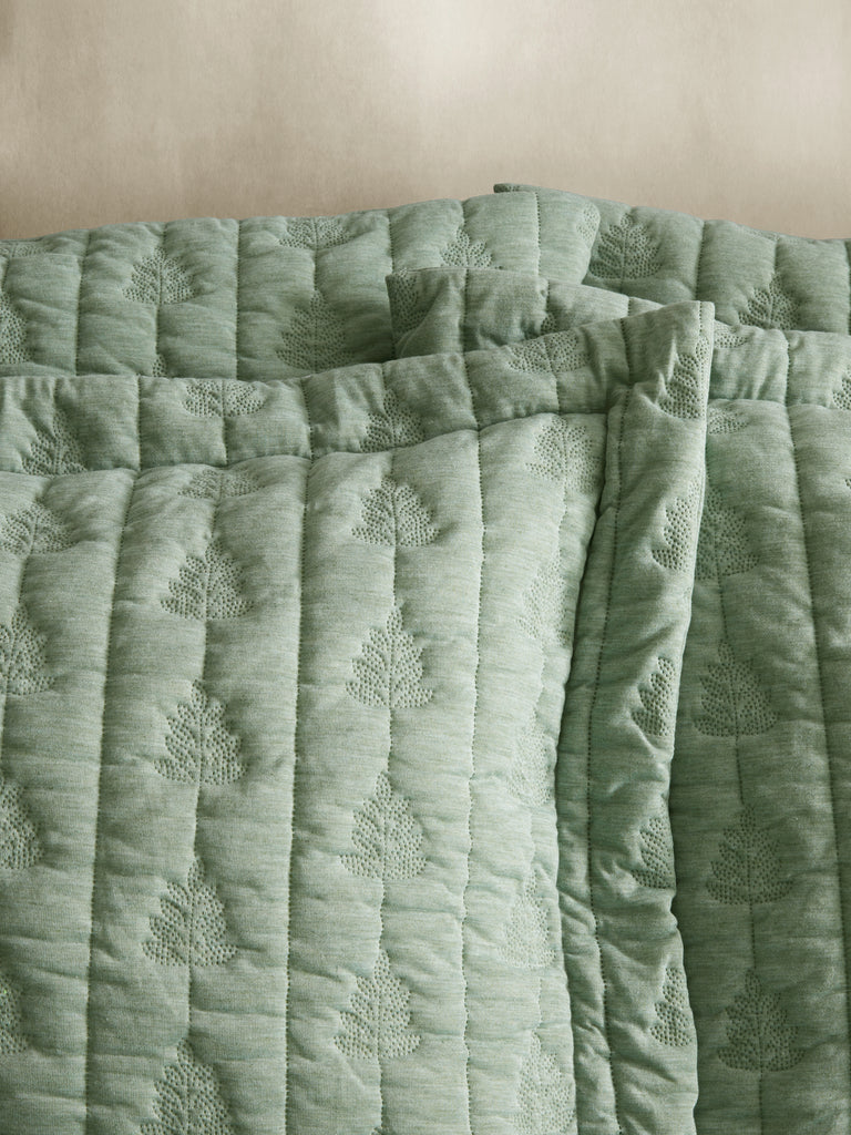 Pineapple Elephant Tamba Jersey Leaf Green Duvet Set