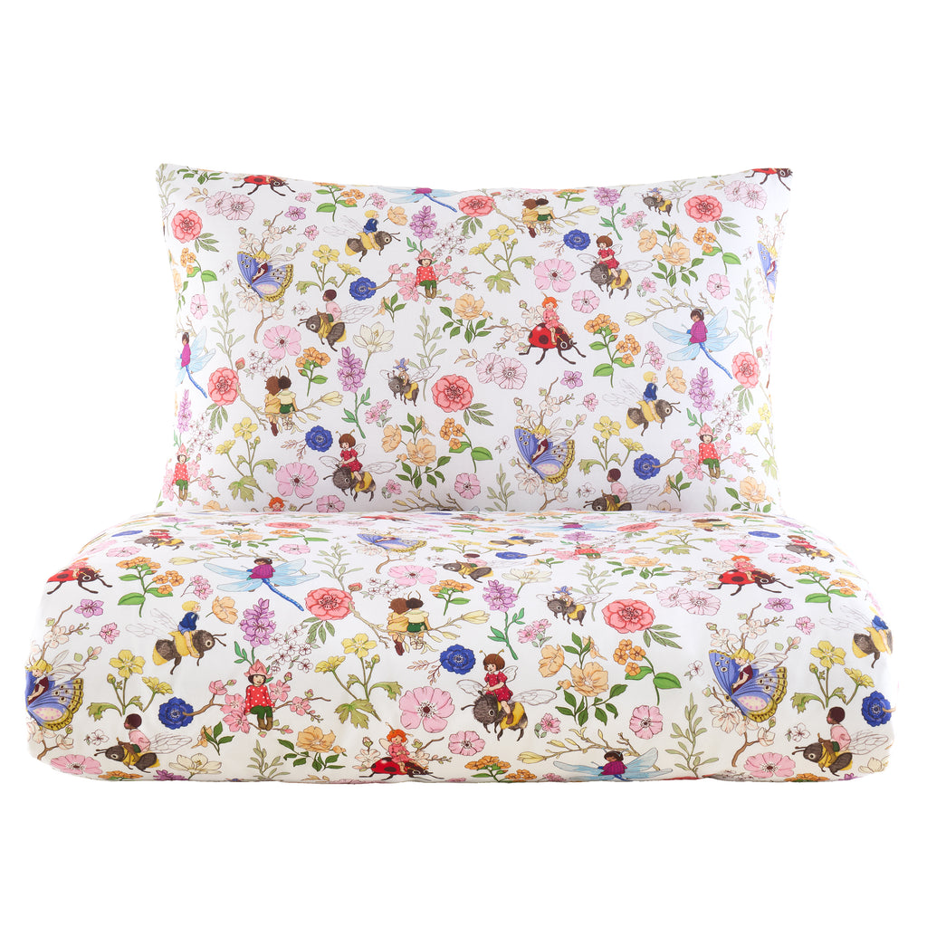 Belle & Boo Garden Friends White Duvet Set