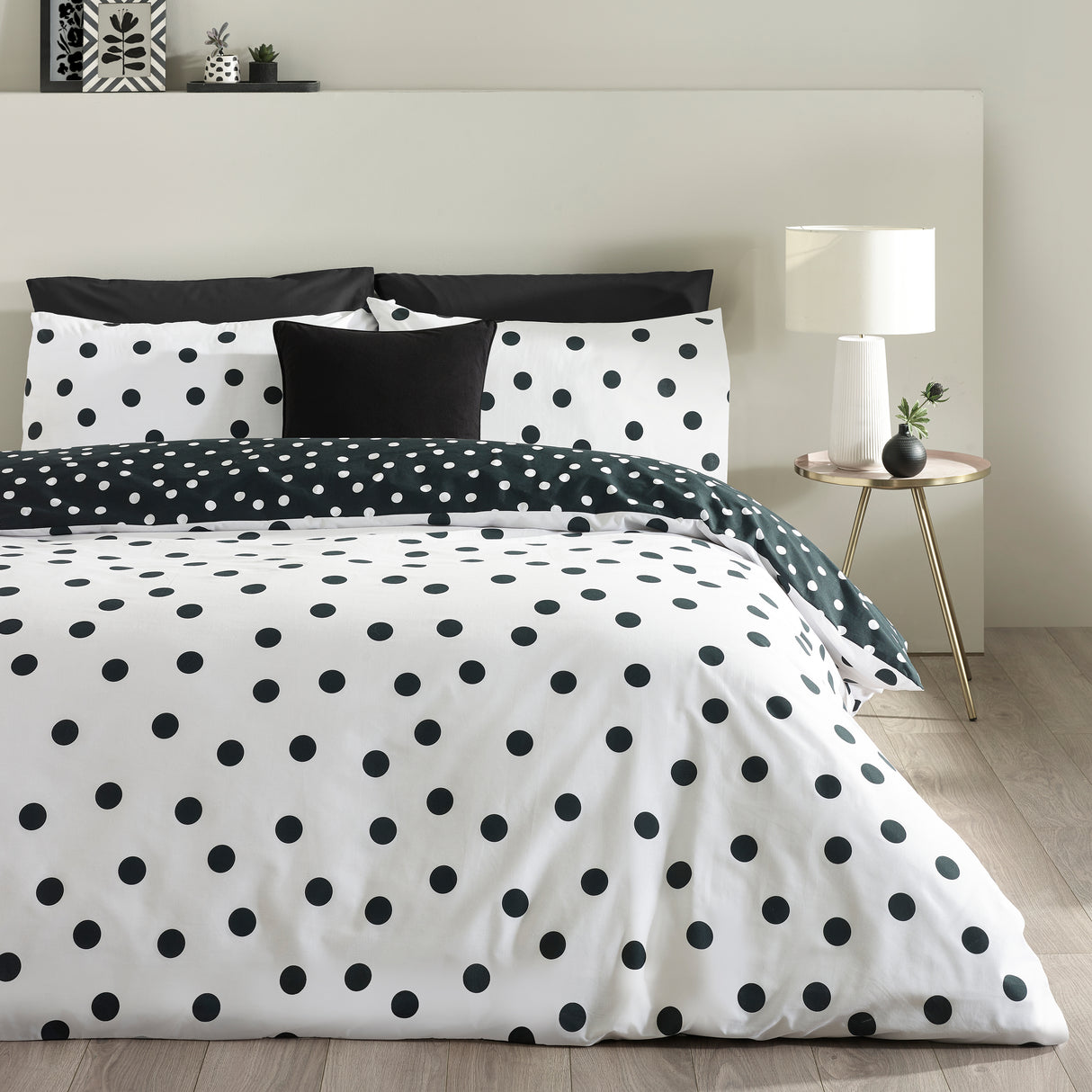 Catherine Lansfield Polka Dot Duvet Set