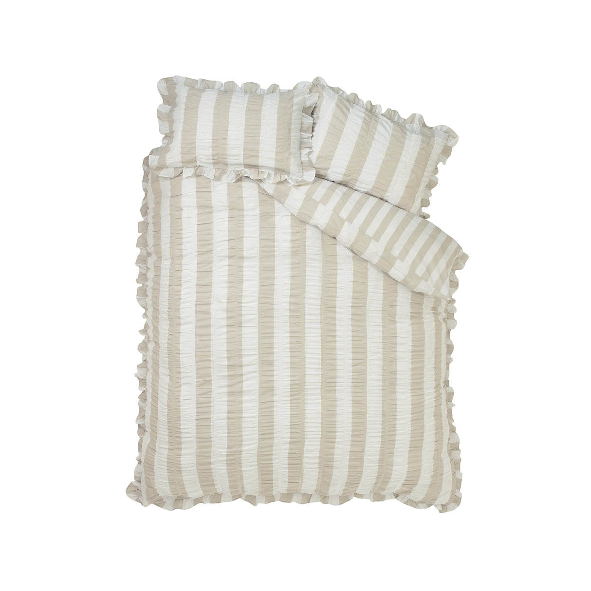 Catherine Lansfield Seersucker Frill Stripe