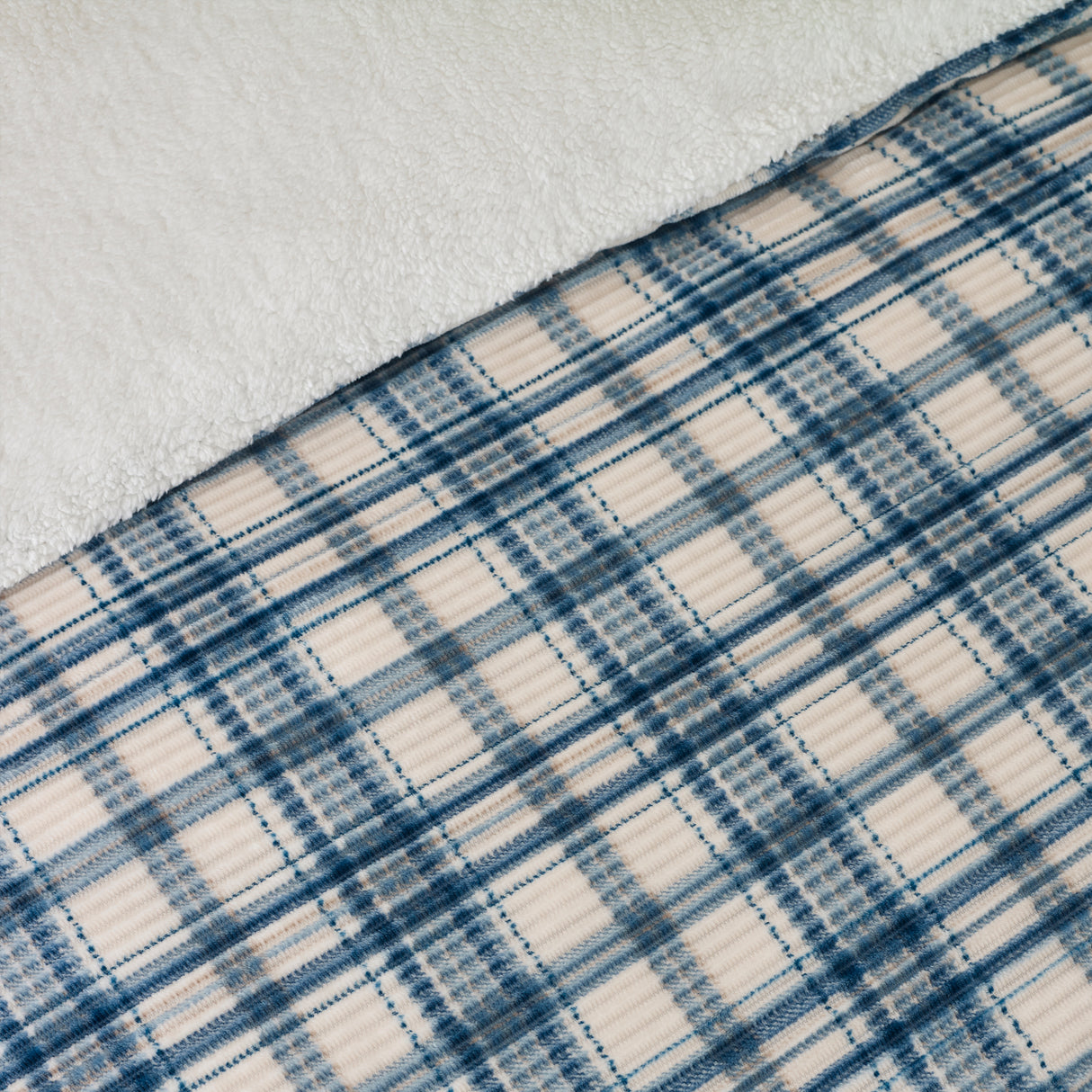 Catherine Lansfield Cosy Ribbed Check Duvet Set