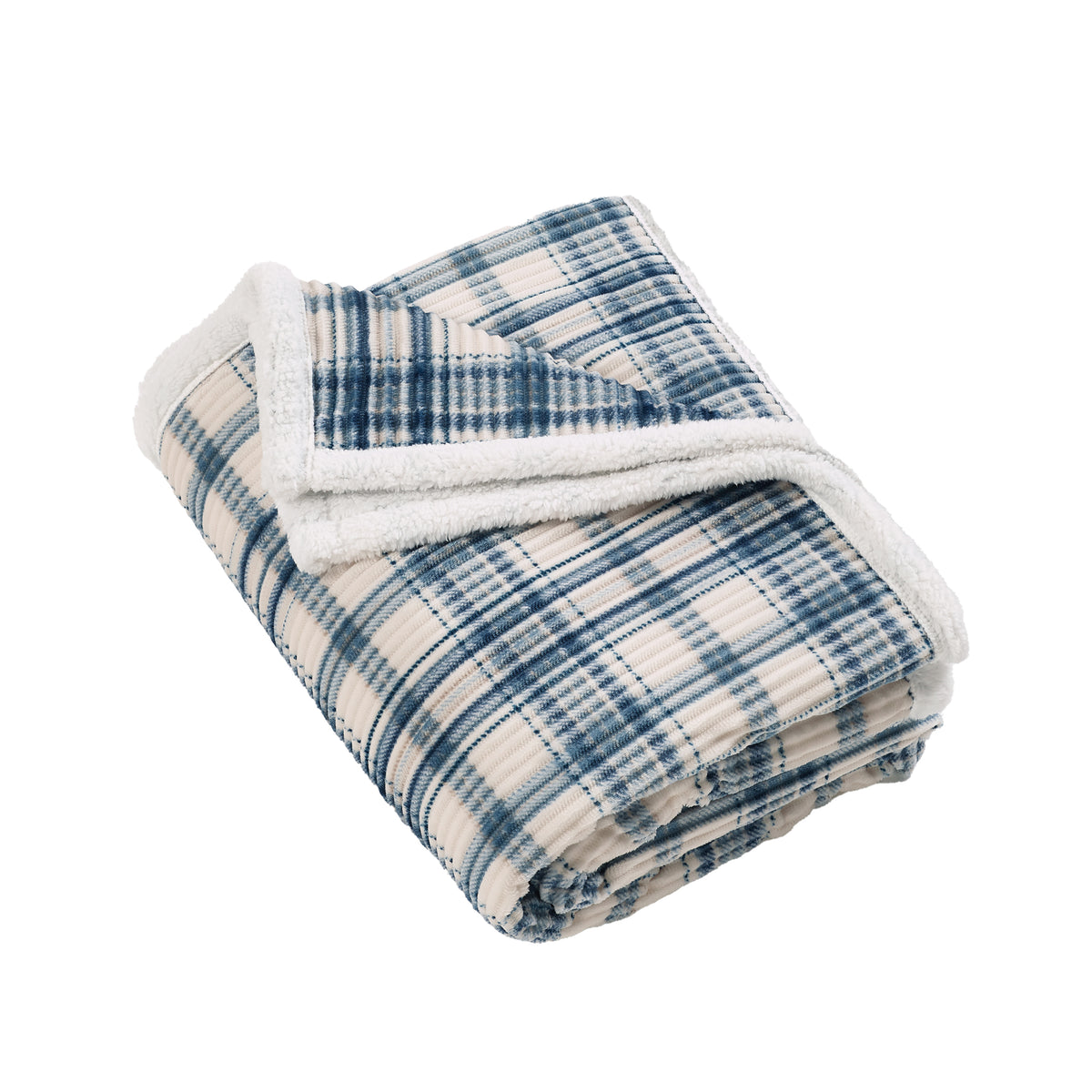 Catherine Lansfield Cosy Ribbed Check Duvet Set