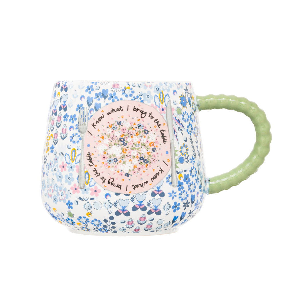 Cath Kidston CKAFTBILMUG Affinity Ditsy Blue Twisted Handle Mug