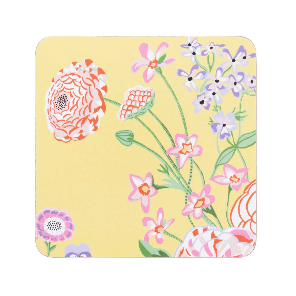 Cath Kidston CKFFCBCOAST Floral Fields Set of 4 Cork Back Coasters