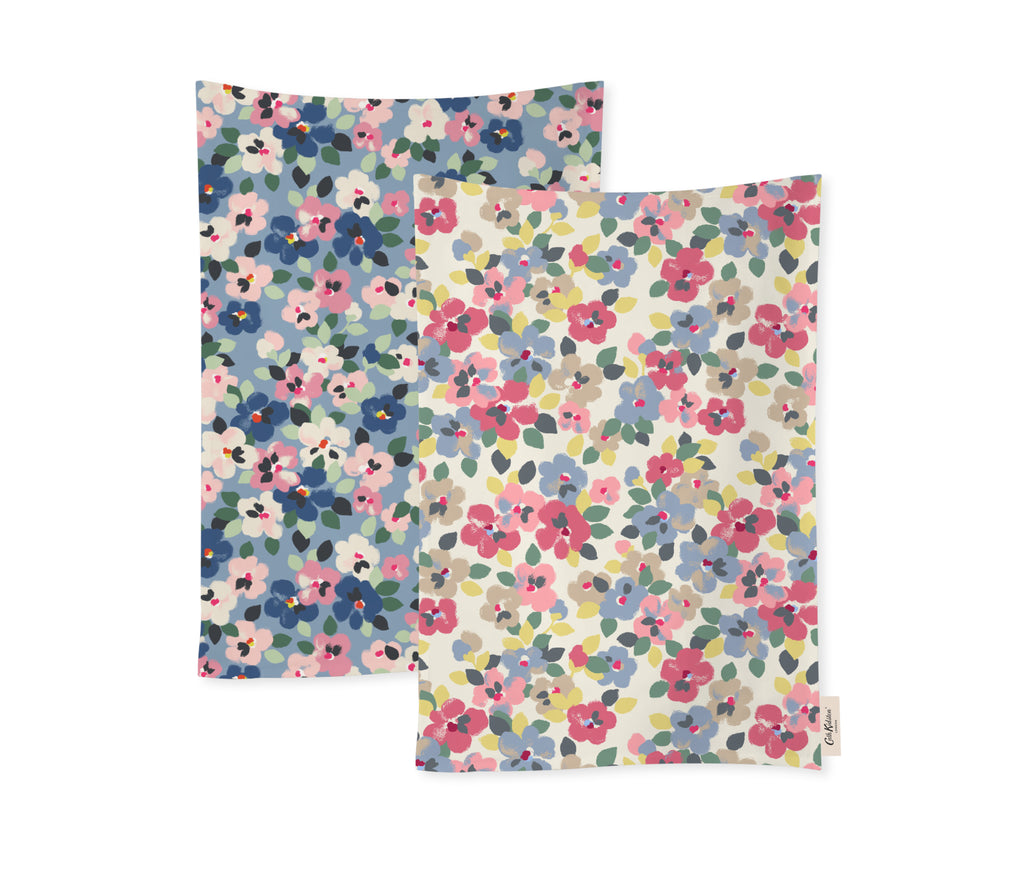 Cath Kidston CKPPTOWEL2 Painted Pansies Pack of 2 Tea Towels