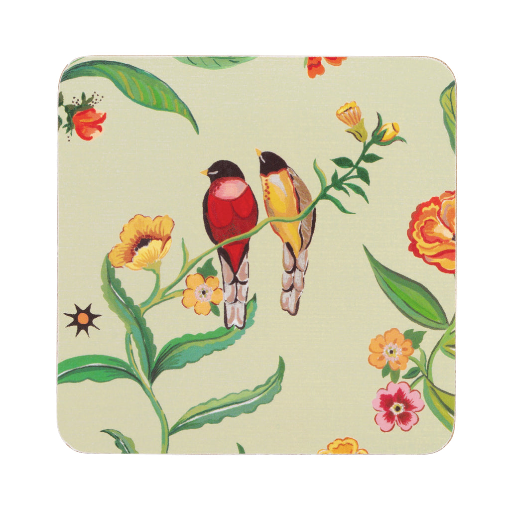 Cath Kidston CKSBCBCOAST Summer Birds Set of 4 Cork Back Coasters