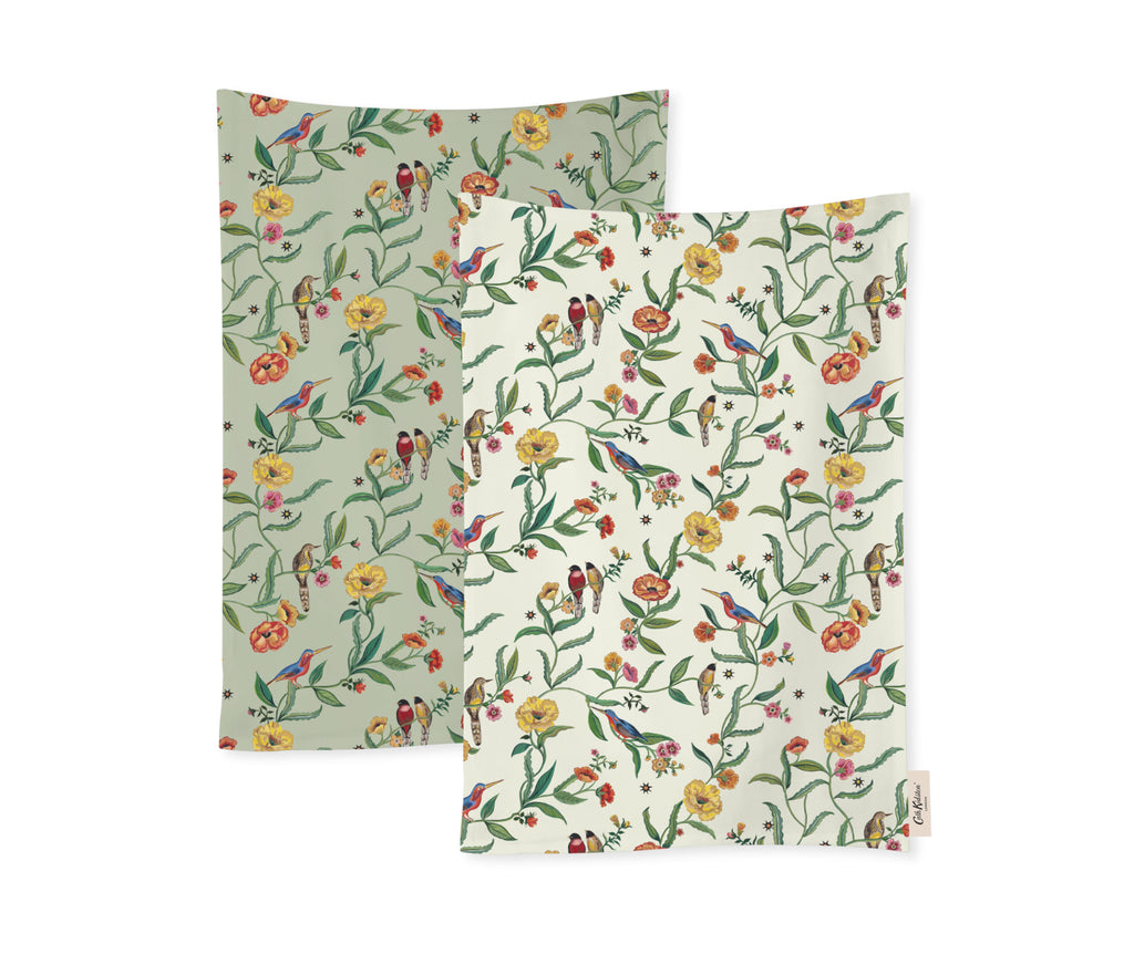 Cath Kidston CKSBTTOWEL2 Summer Birds Set of 2 Tea Towels