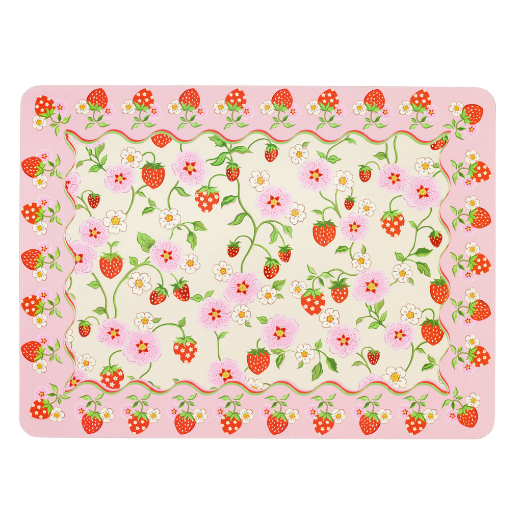 Cath Kidston CKSRCBPLMAT Strawberry Set of 4 Placemats