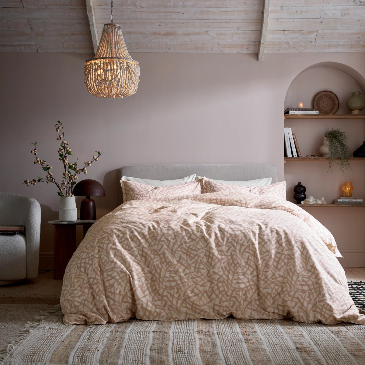 Abagail Ahern x Murmur Oonagh Dusky Pink Duvet Set