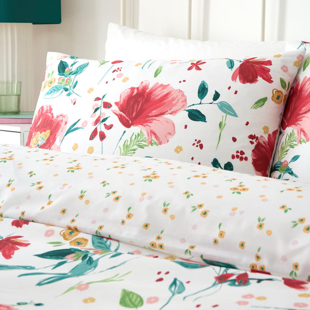 Dreams n Drapes Abstract Poppy Red Duvet Set