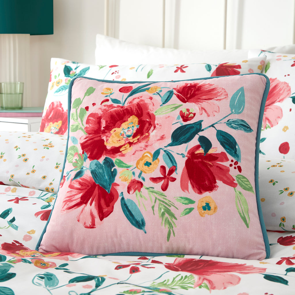 Dreams n Drapes Abstract Poppy Red Duvet Set