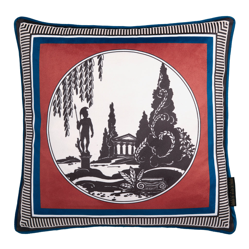 Laurence Llewelyn Bowen Arcadia Red 43cm x 43cm Polyester Filled Cushion