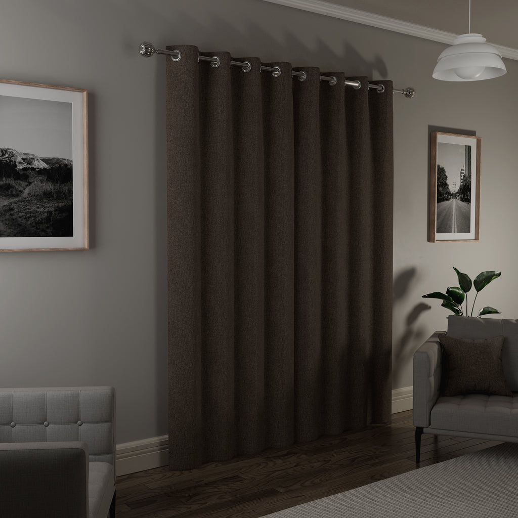 Tyrone Austin 100% Blackout Lined Eyelet Curtains