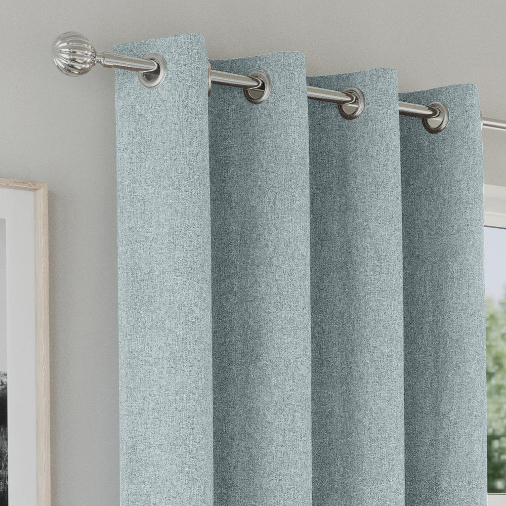 Tyrone Austin 100% Blackout Lined Eyelet Curtains