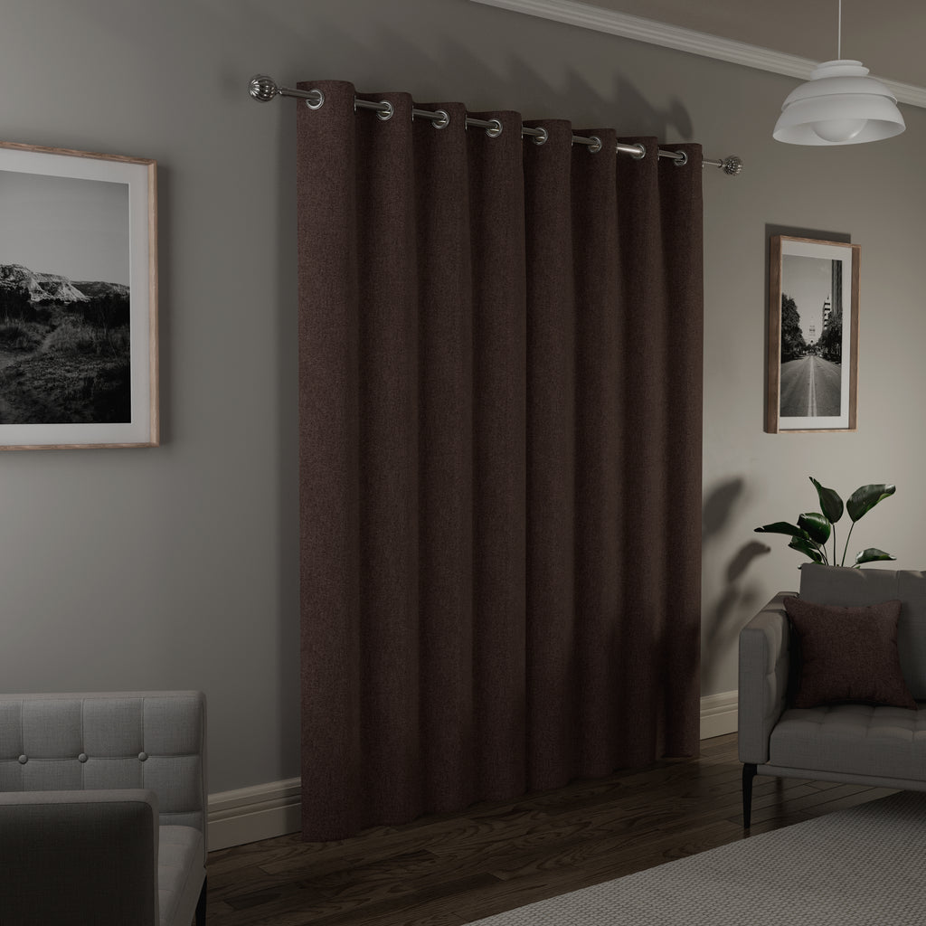 Tyrone Austin 100% Blackout Lined Eyelet Curtains
