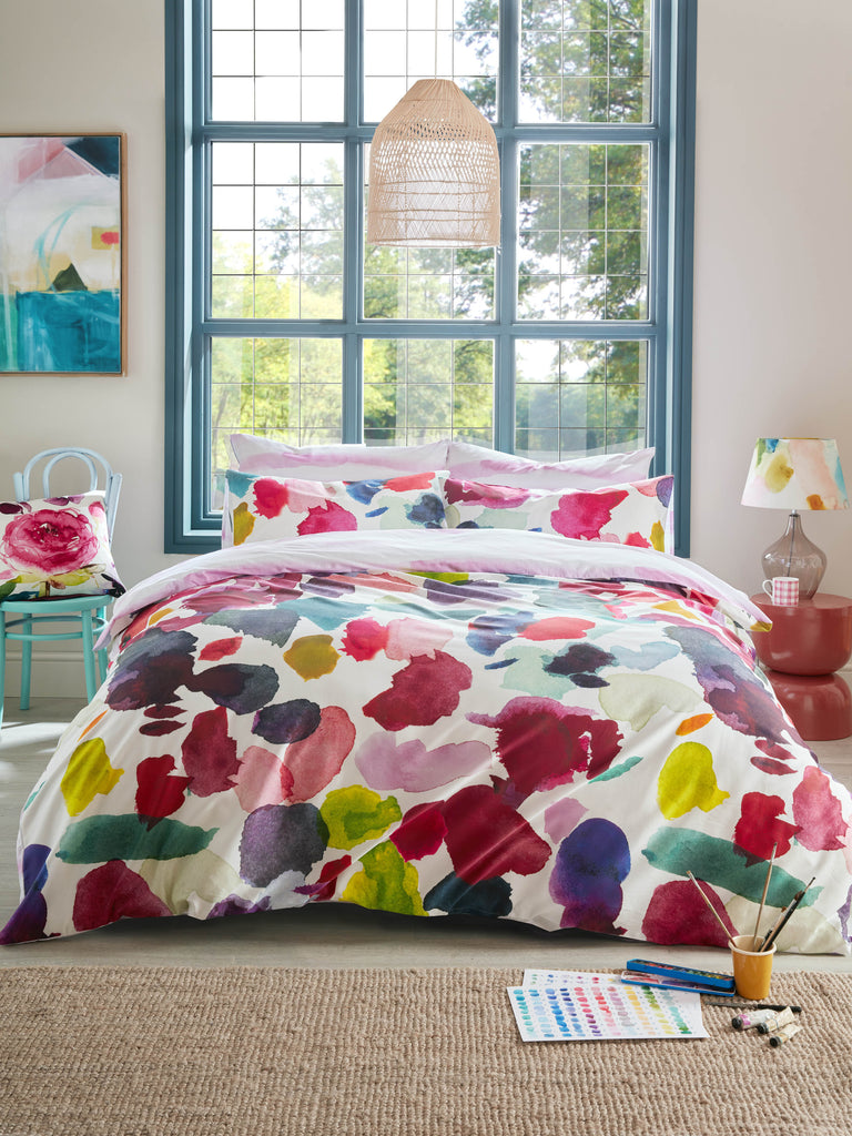 Bluebellgray Abstract Fuchsia Duvet Set
