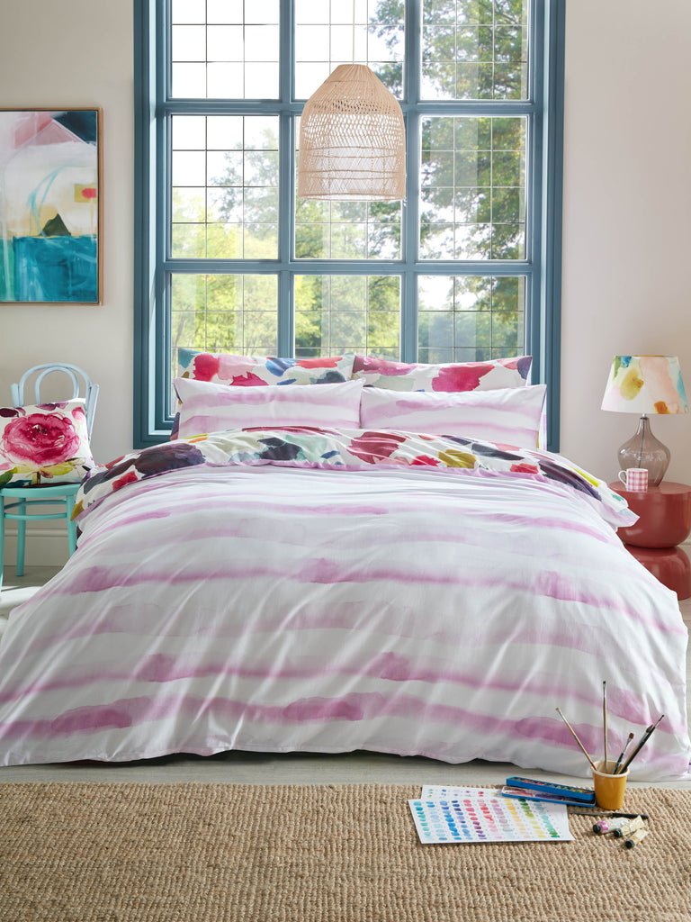 Bluebellgray Abstract Fuchsia Duvet Set