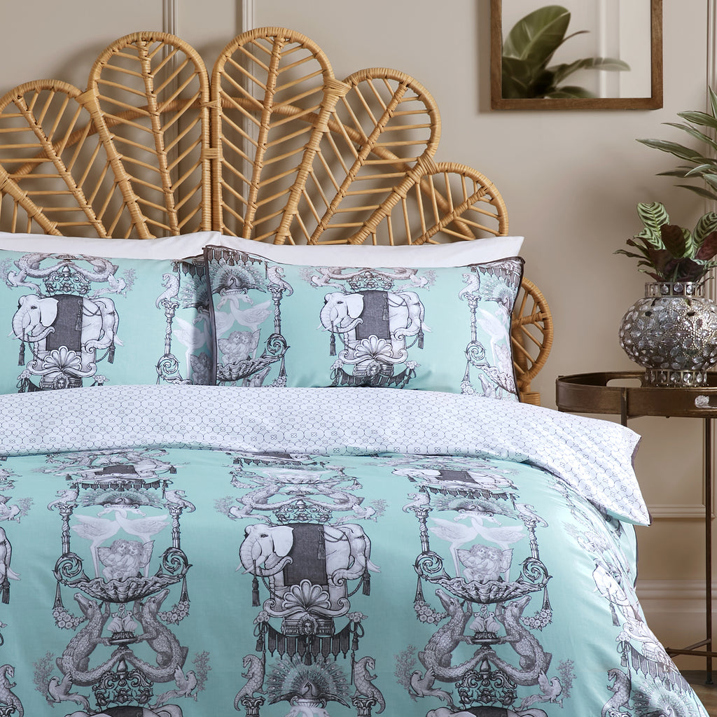 Laurence Llewelyn Bowen Animalia Duck Egg Duvet Set