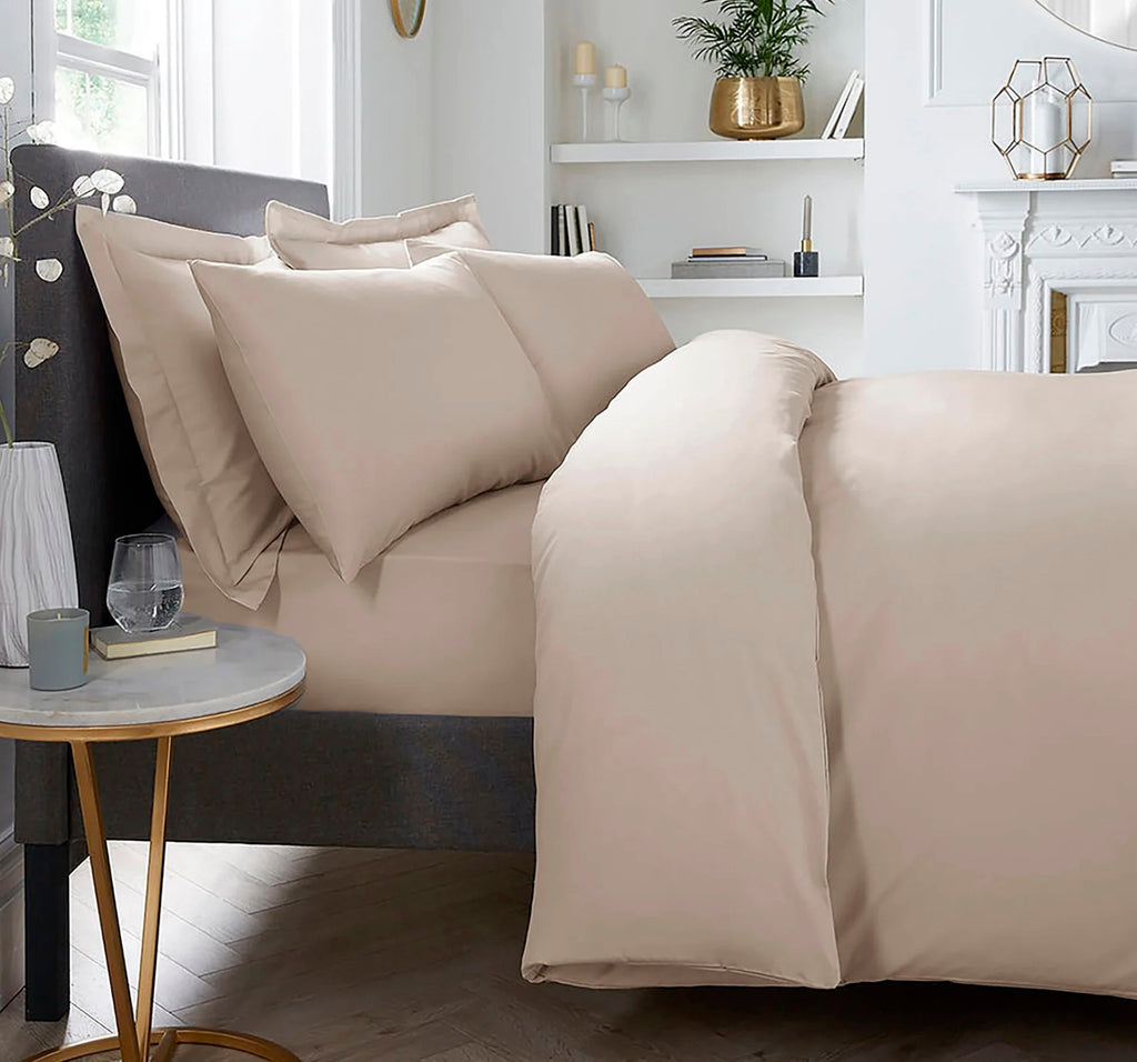 Appletree Plain Dye 100% Cotton 200 Thread Count Natural Sheets