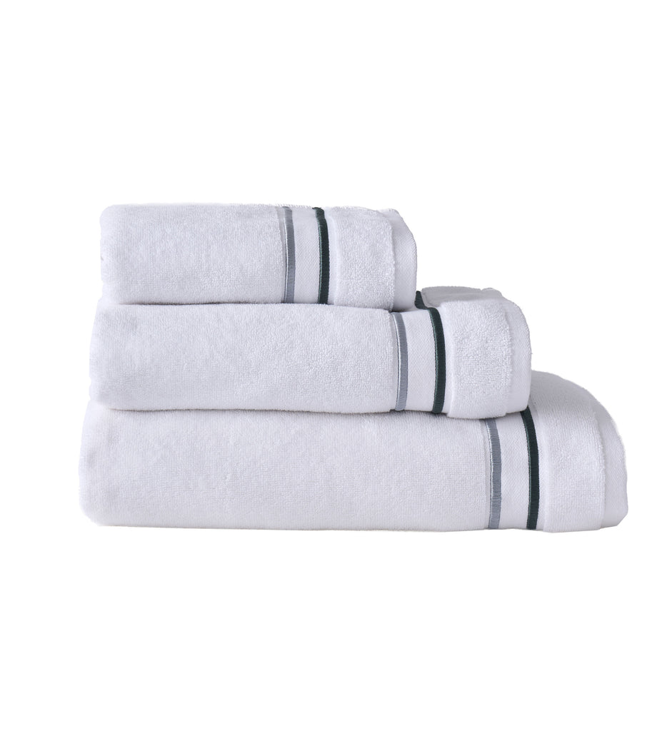 Designers Guild Astor 100% Egyptian Cotton 640gsm Silver & Slate Towels