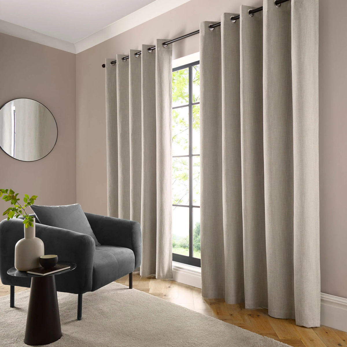 Curtina Boucle Chenille Eyelet Curtains