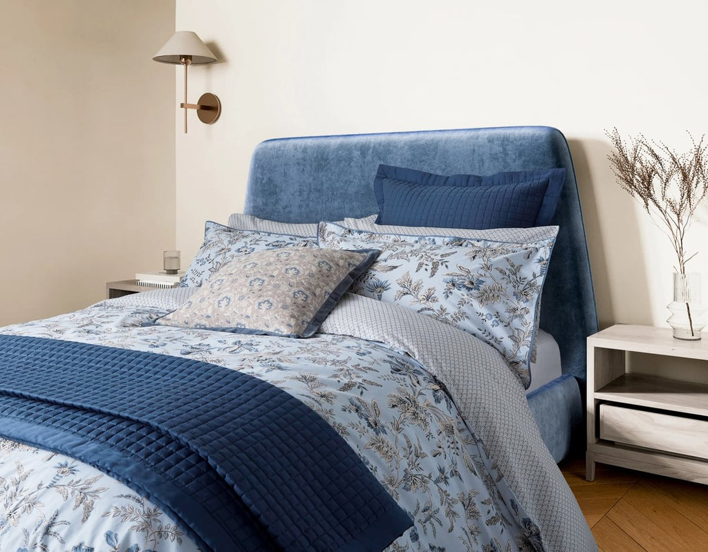 Bedeck of Belfast Lorelei Powder Blue & Linen Duvet Set