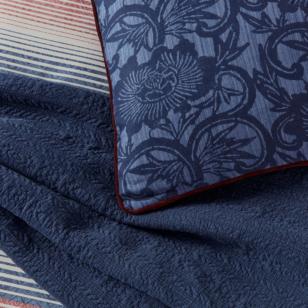 Bedeck of Belfast Stafford Navy & Red Duvet Set