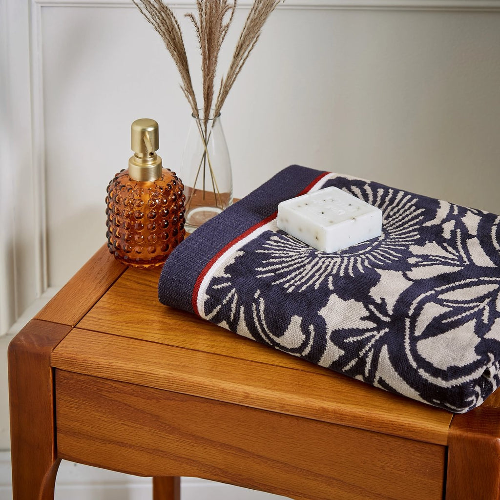 Bedeck of Belfast Stafford Navy 100% Cotton 550gsm Towels